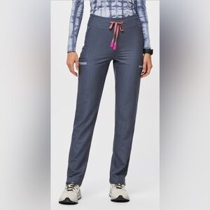 Figs Evans Skinny Scrub Pants Heathered Denim Size Large